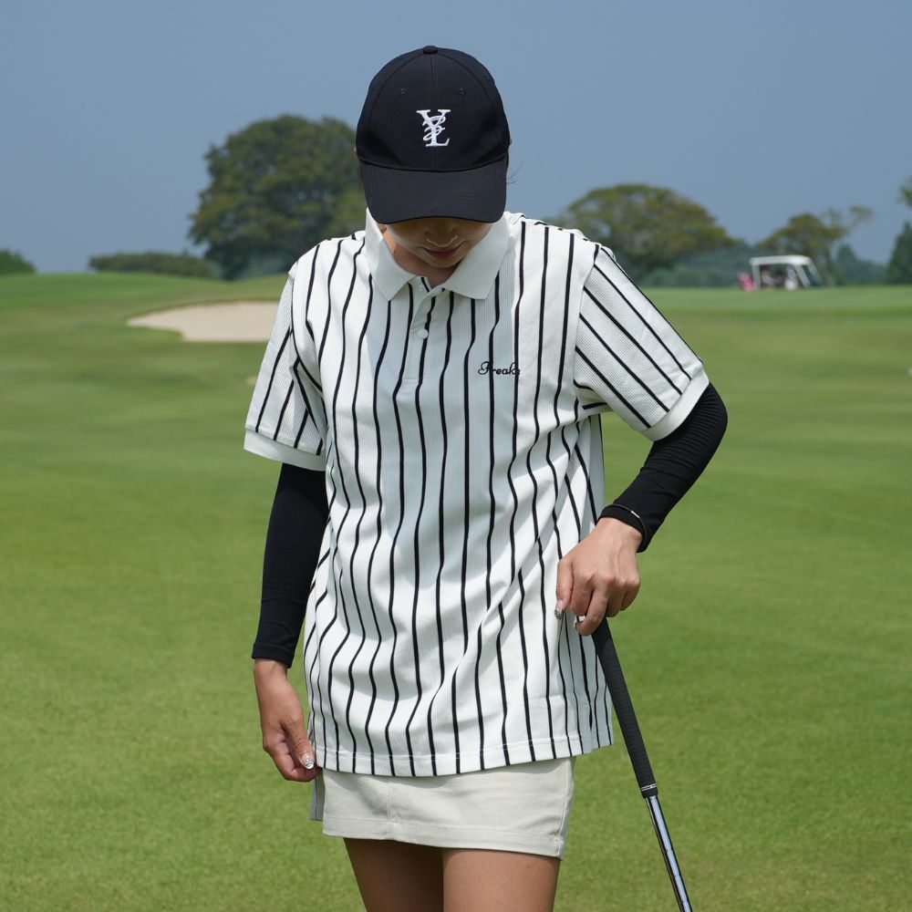 Stripe freaks logo polo shirts