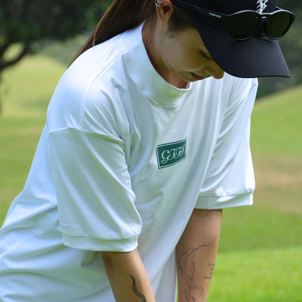 Box logo mock neck shirts