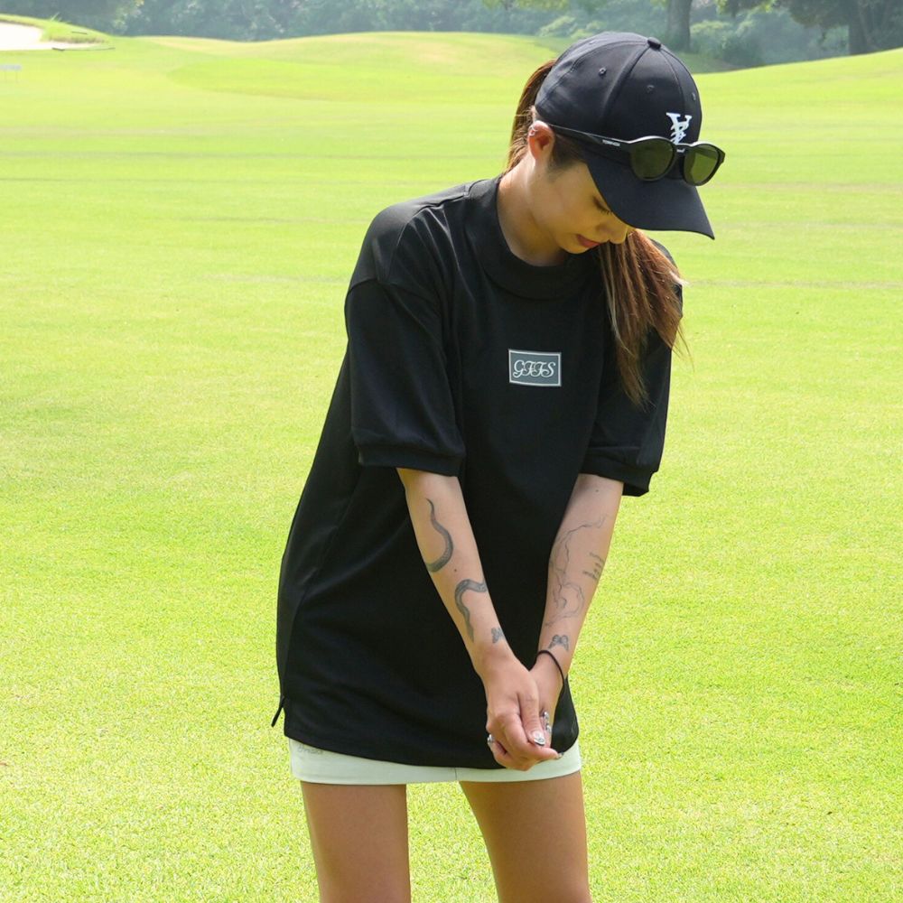 Box logo mock neck shirts