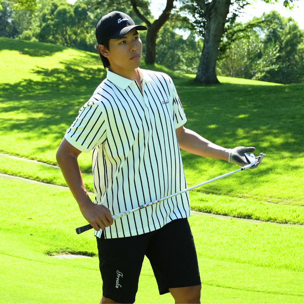 Stripe freaks logo polo shirts