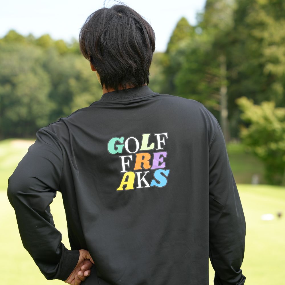 Multi-color logo mock neck Long Sleeve