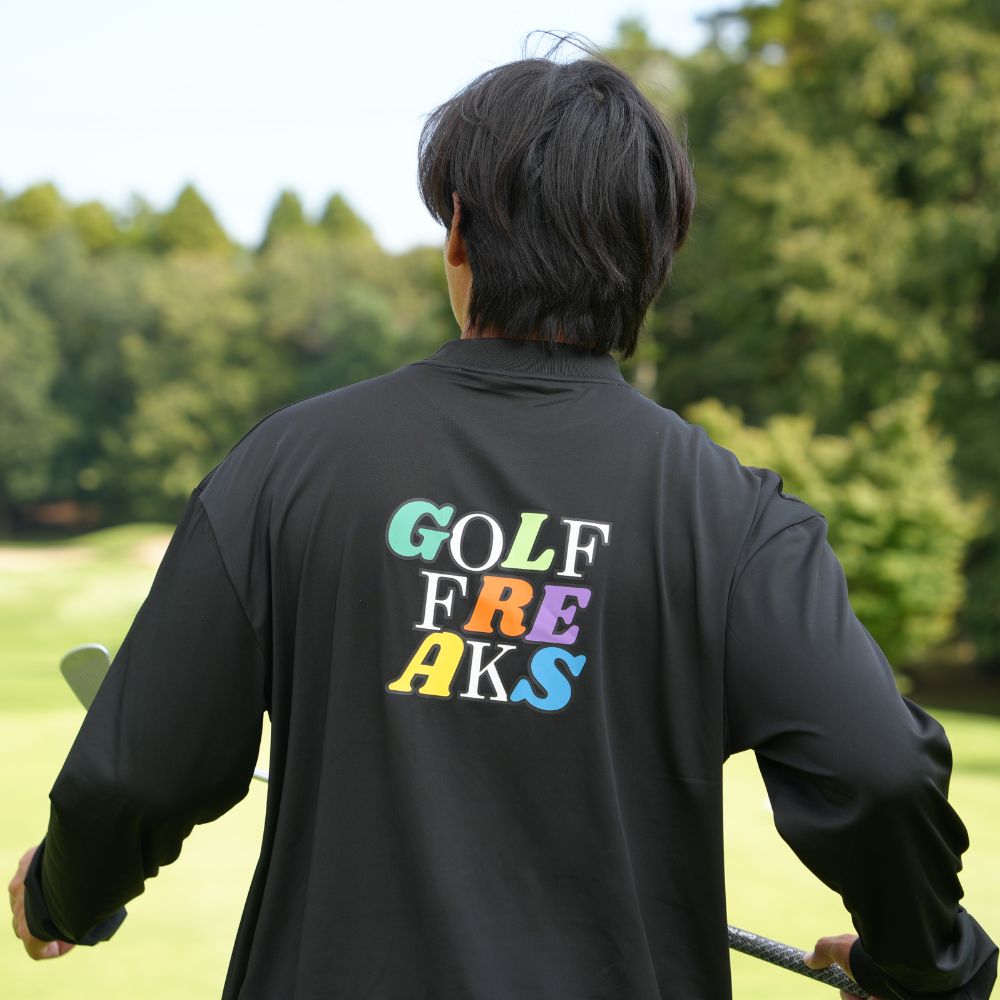Multi-color logo mock neck Long Sleeve