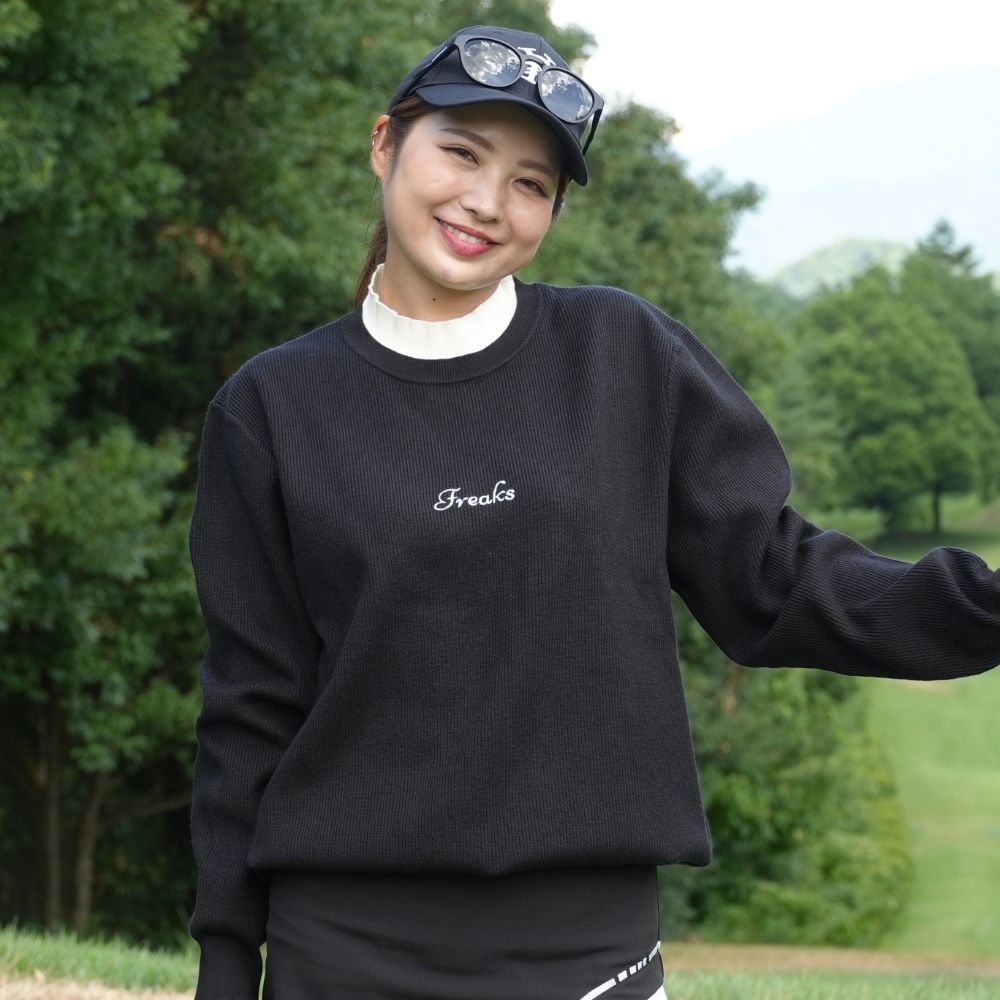Freaks Layered Mock Neck Knit Sweat