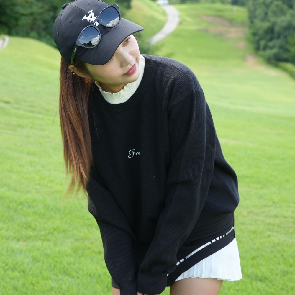 Freaks Layered Mock Neck Knit Sweat