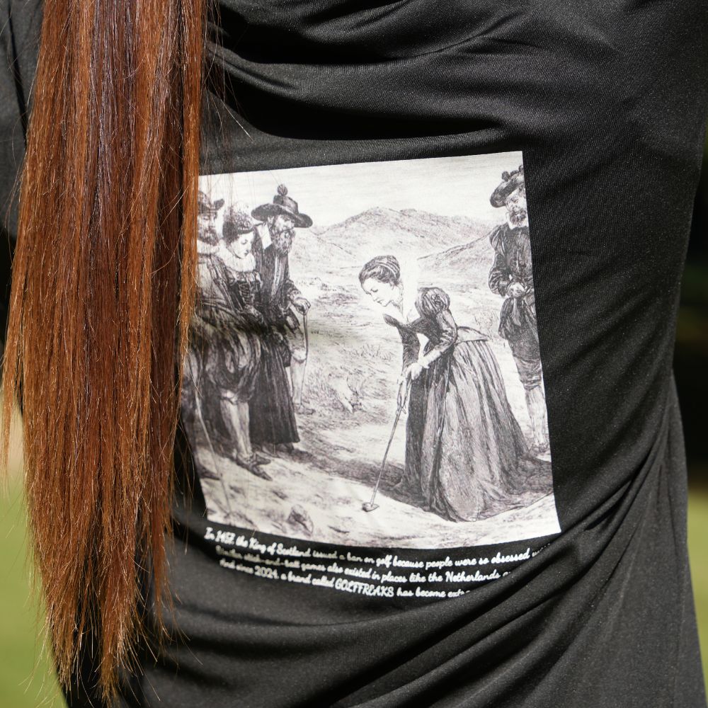 Back print mock neck long sleeve shirts