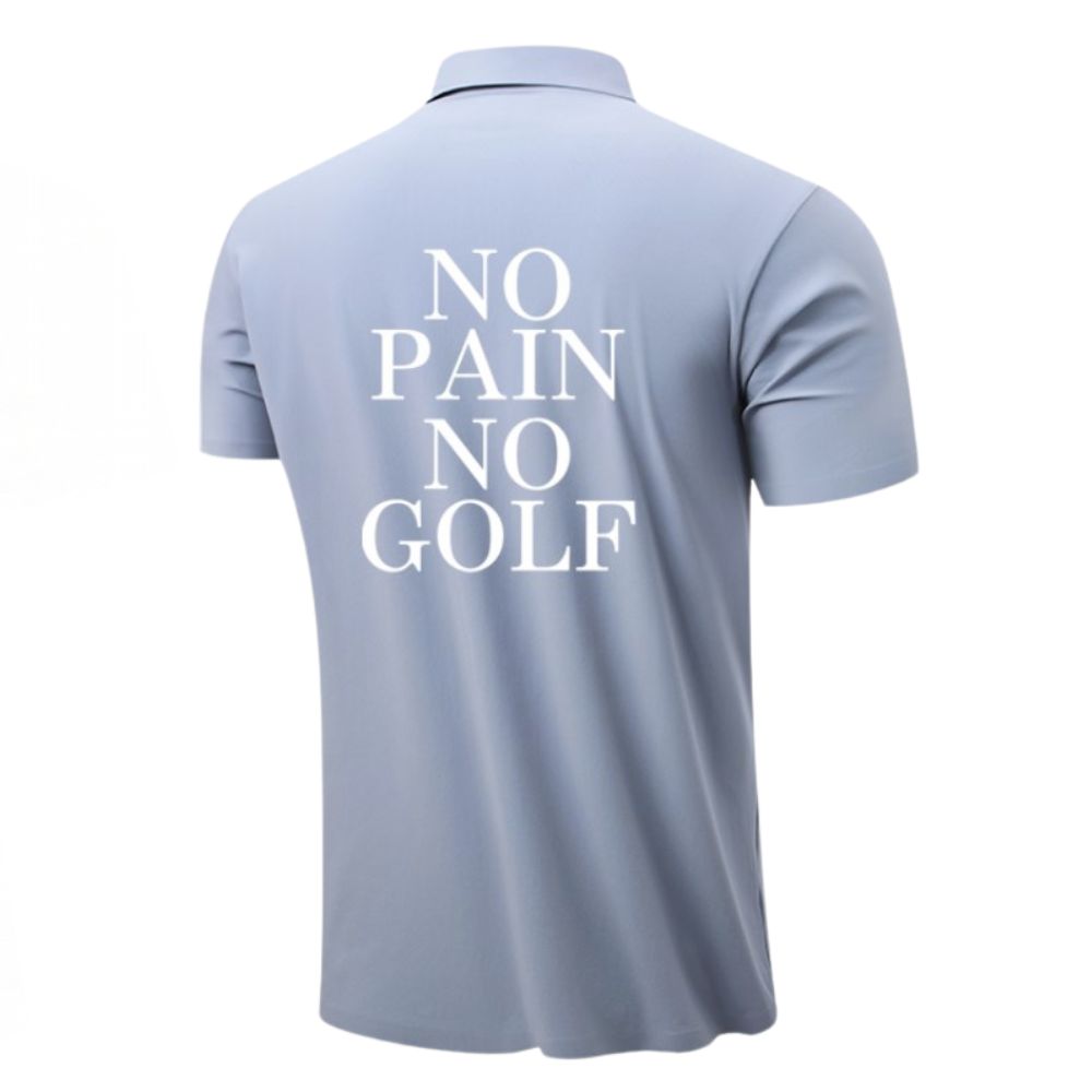 No pain No golf logo polo shirts
