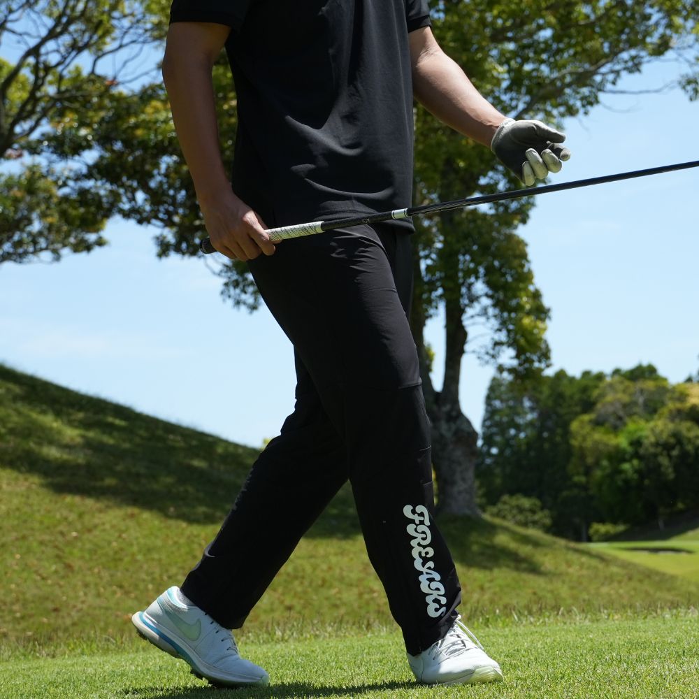 FREAKS logo strech pants