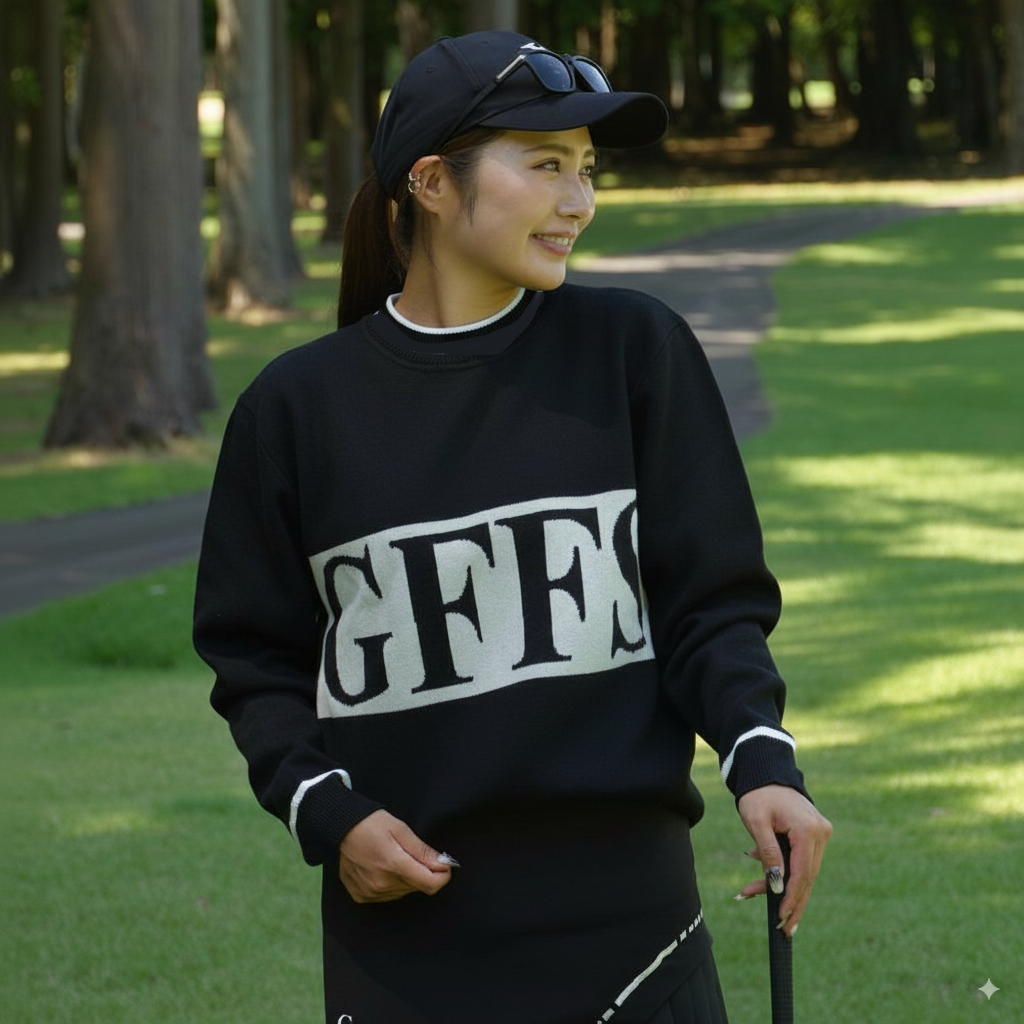 GFFS Big Logo Turtle Neck Knit Sweatshirt