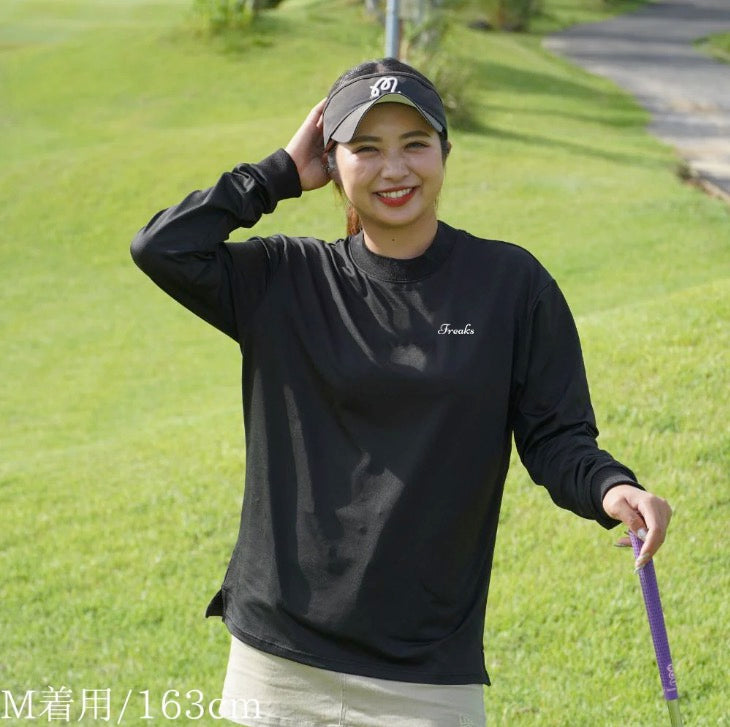 Multi-color logo mock neck Long Sleeve