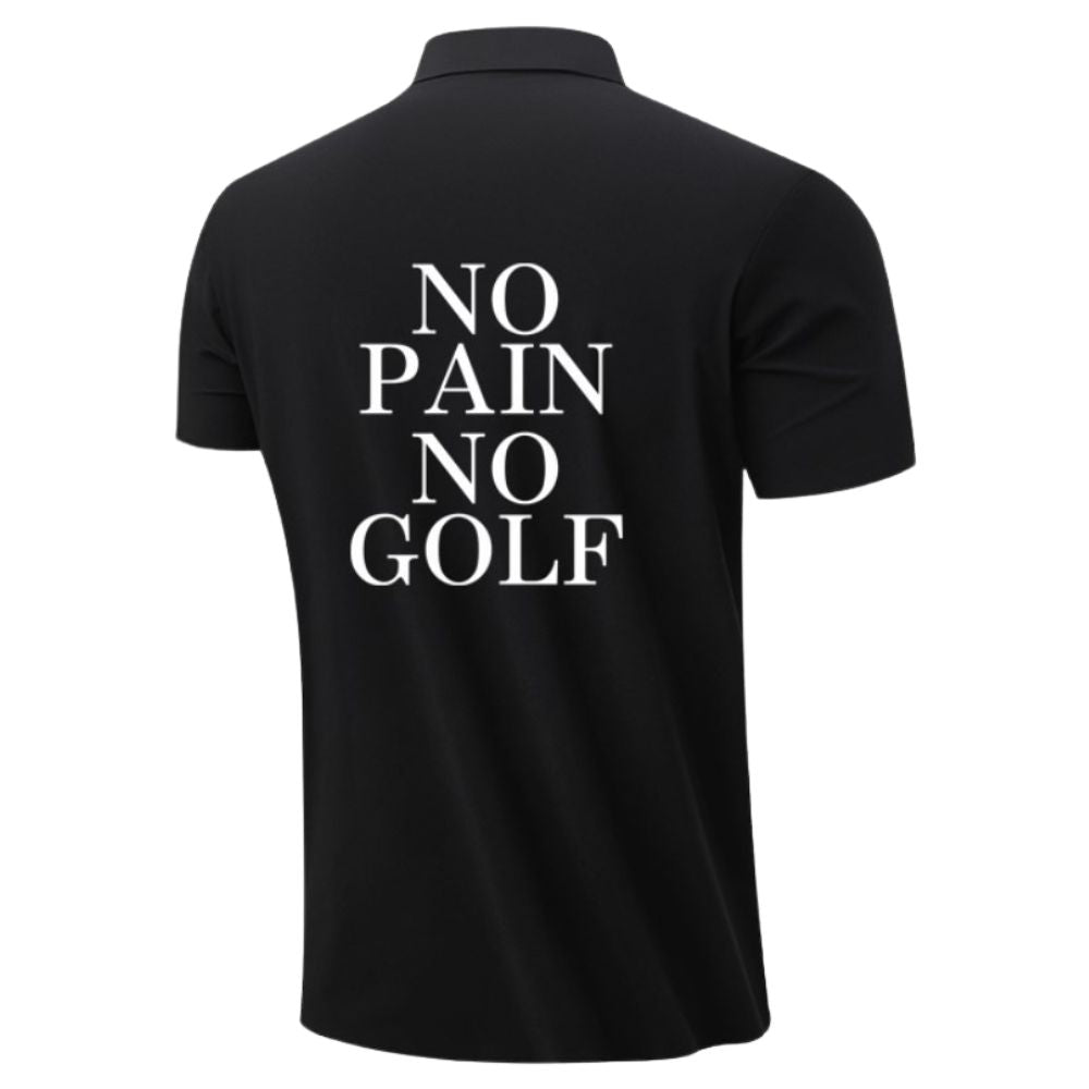 No pain No golf logo polo shirts