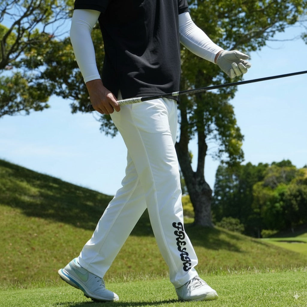 FREAKS logo strech pants