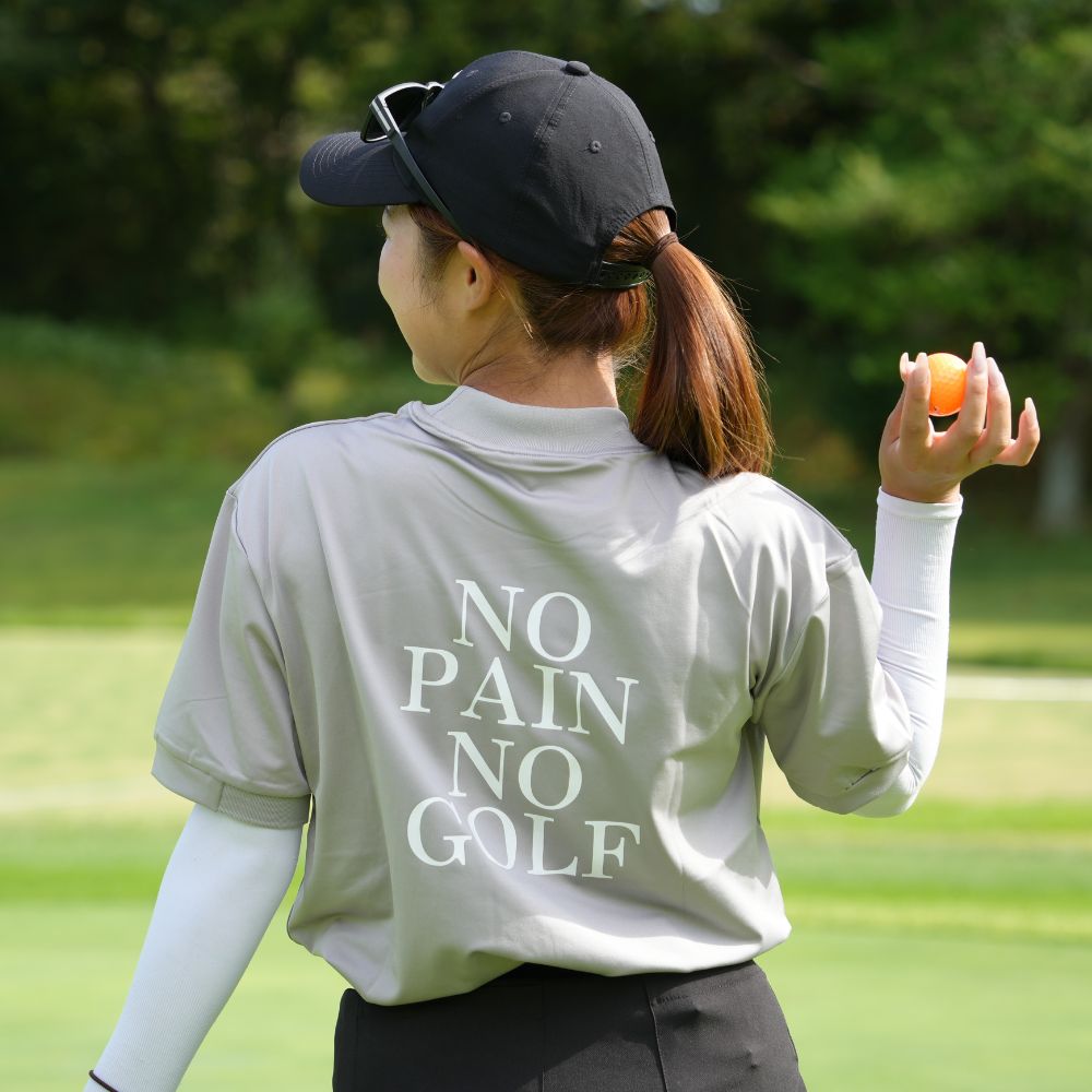 No pain No golf mock neck shirts