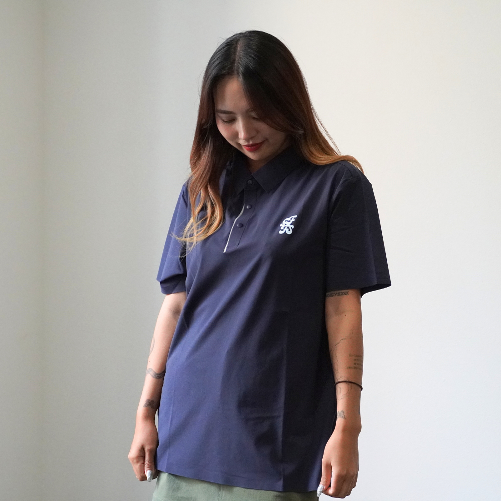 ゴルフフリークス】Snap button logo polo shirts(スナップボタンロゴ ゴルフフリークス】Snap button logo polo shirts(スナップボタンロゴ