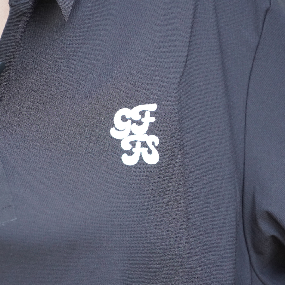 Snap button logo polo shirts