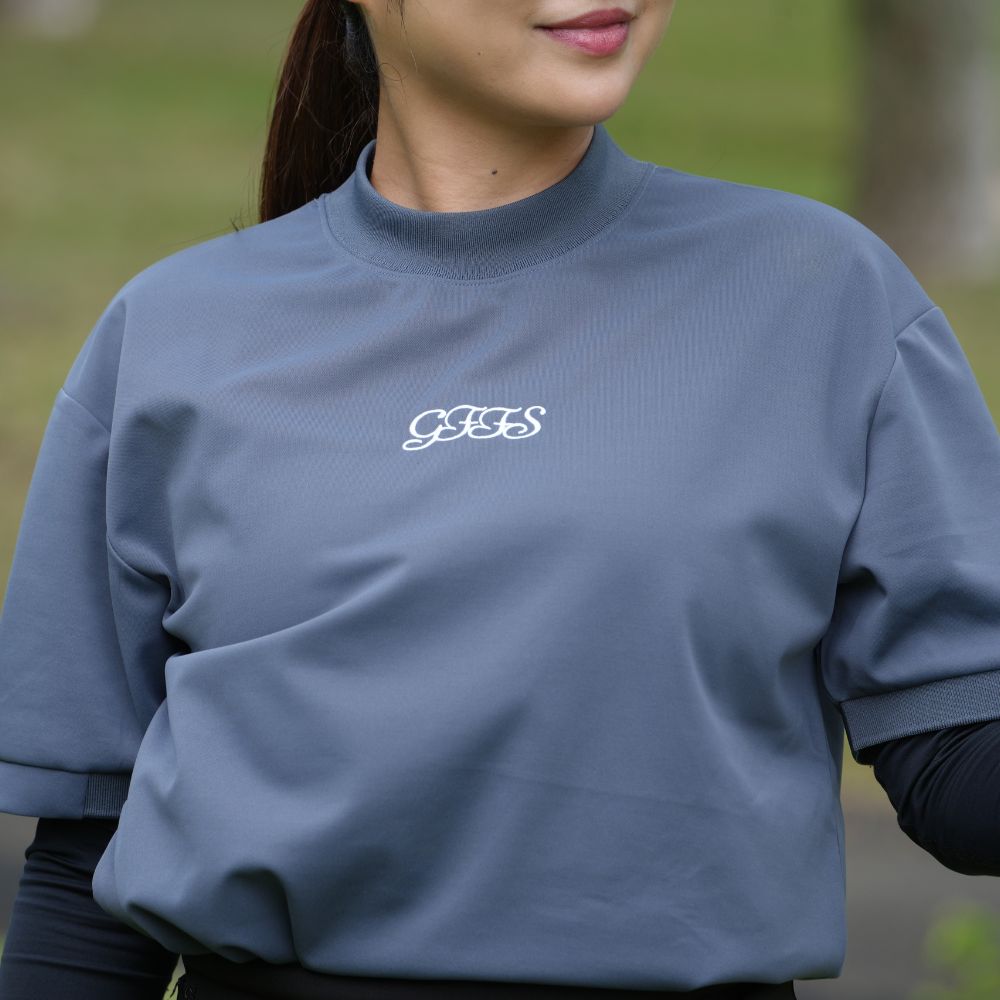 Sweat-proof Palm Tree Mockneck Shirts