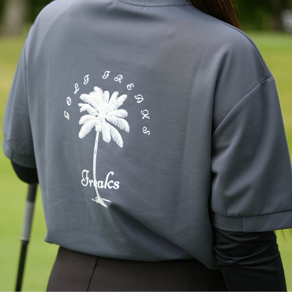 Sweat-proof Palm Tree Mockneck Shirts