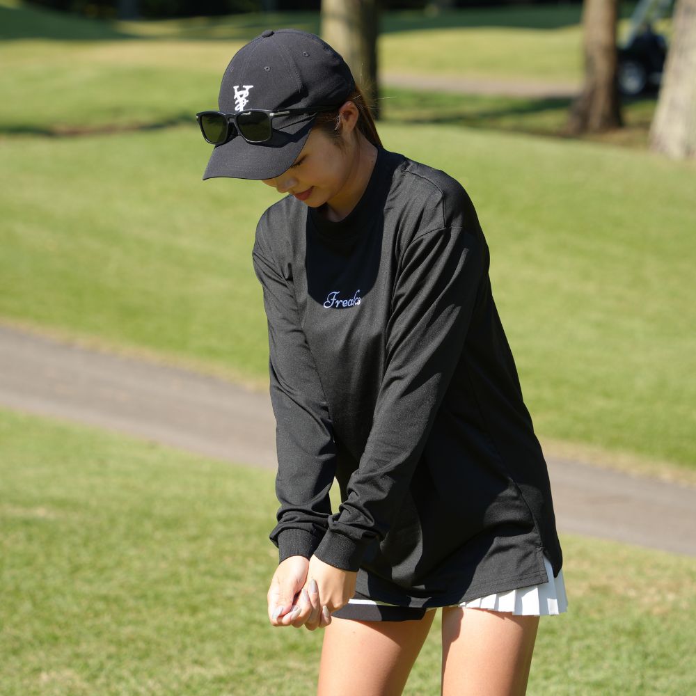 Back print mock neck long sleeve shirts