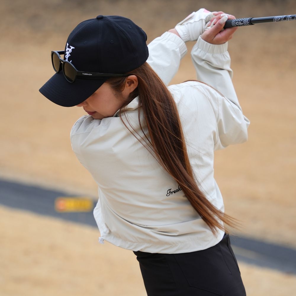 UV Cut Cropped Logo Track Jacket