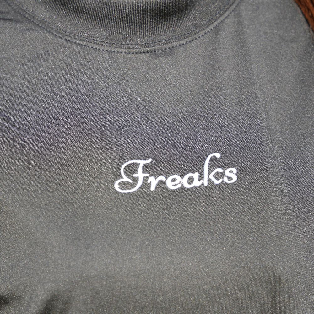 Back print mock neck long sleeve shirts