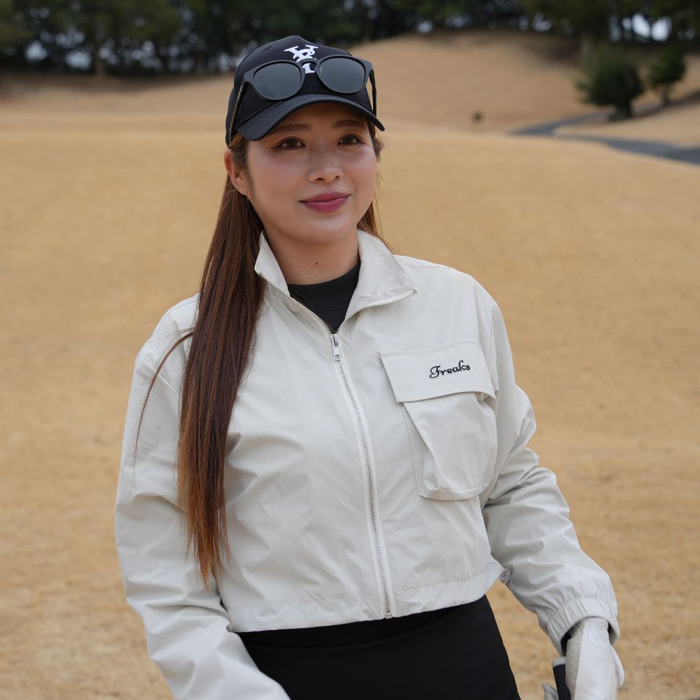 UV Cut Cropped Logo Track Jacket