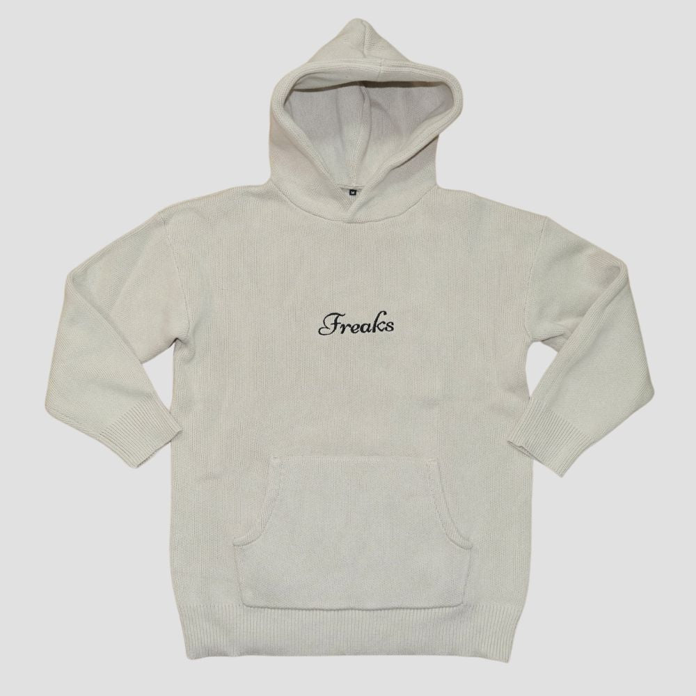 freaks logo knit hoodie