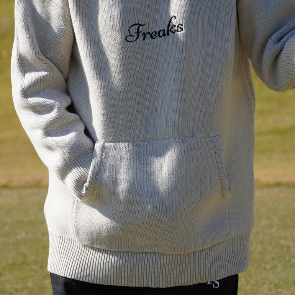 freaks logo knit hoodie