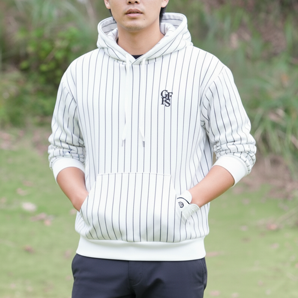 Stripe Fleece Hoodie