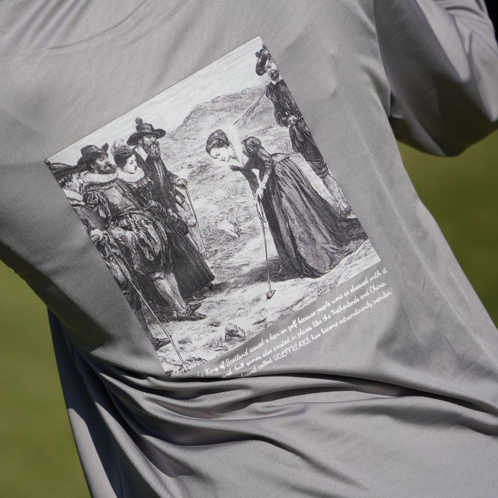 Back print mock neck long sleeve shirts