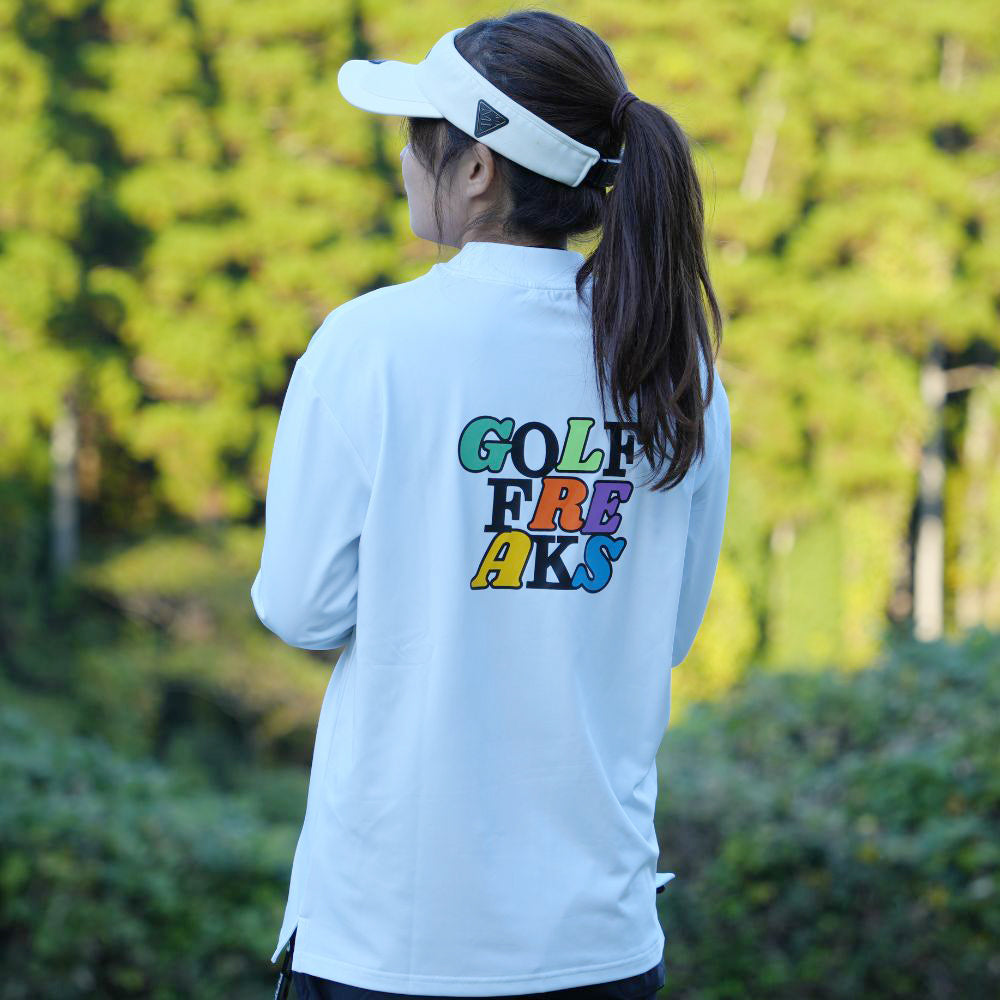 Multi-color logo mock neck Long Sleeve