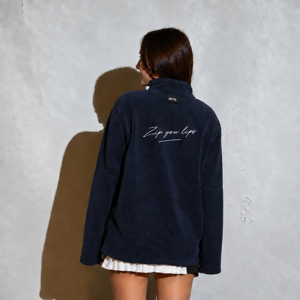 ZIP YOUR LIPS FLEECE HALF ZIP