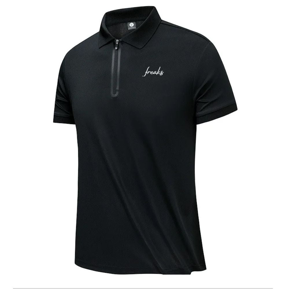 half zip short sleeve polo shirts