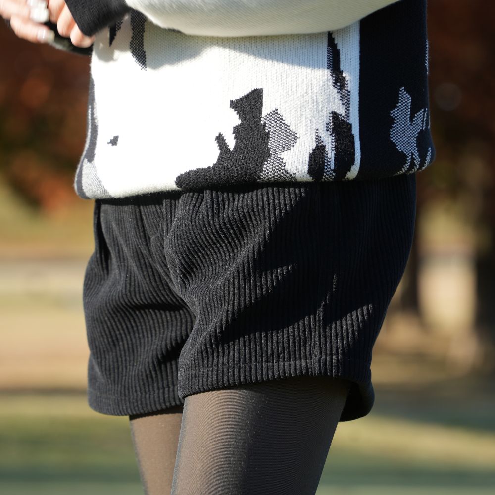 Knit short ladies pants