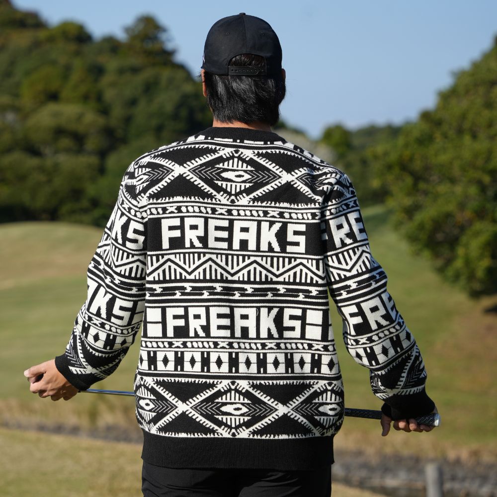 Freaks All Over Pattern Knit Sweatshirt – GOLF FREAKS STORE