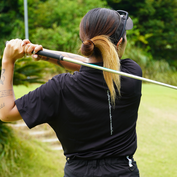 ゴルフフリークス】Human nature back logo polo shirts – GOLF FREAKS