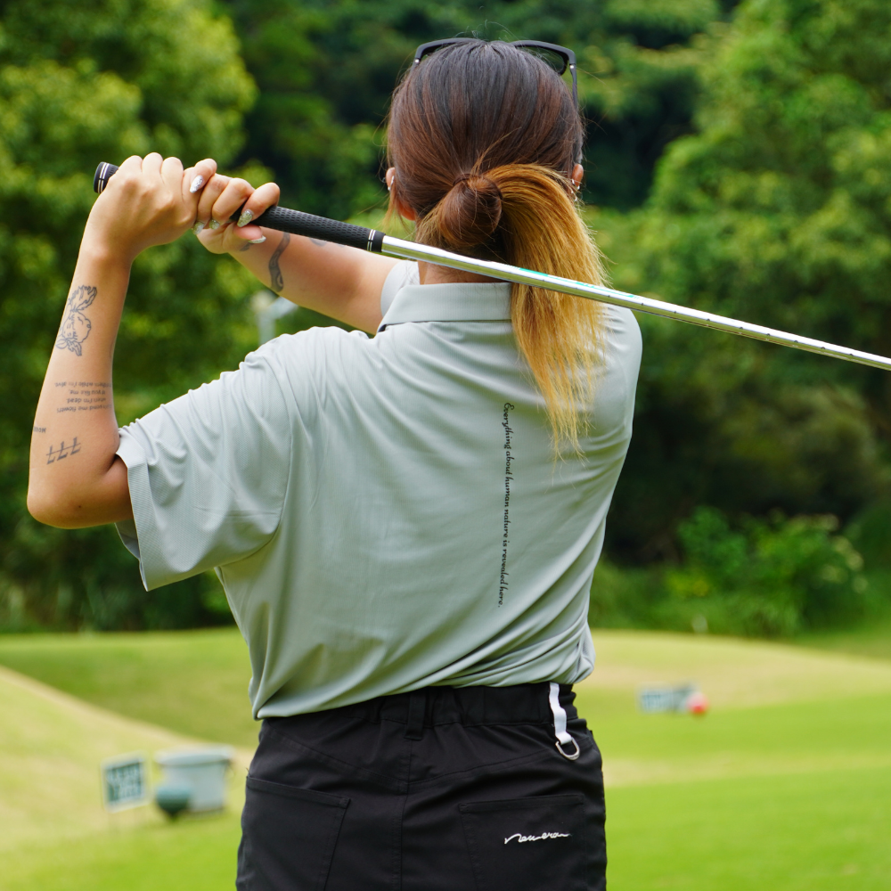 Human nature back logo polo shirts