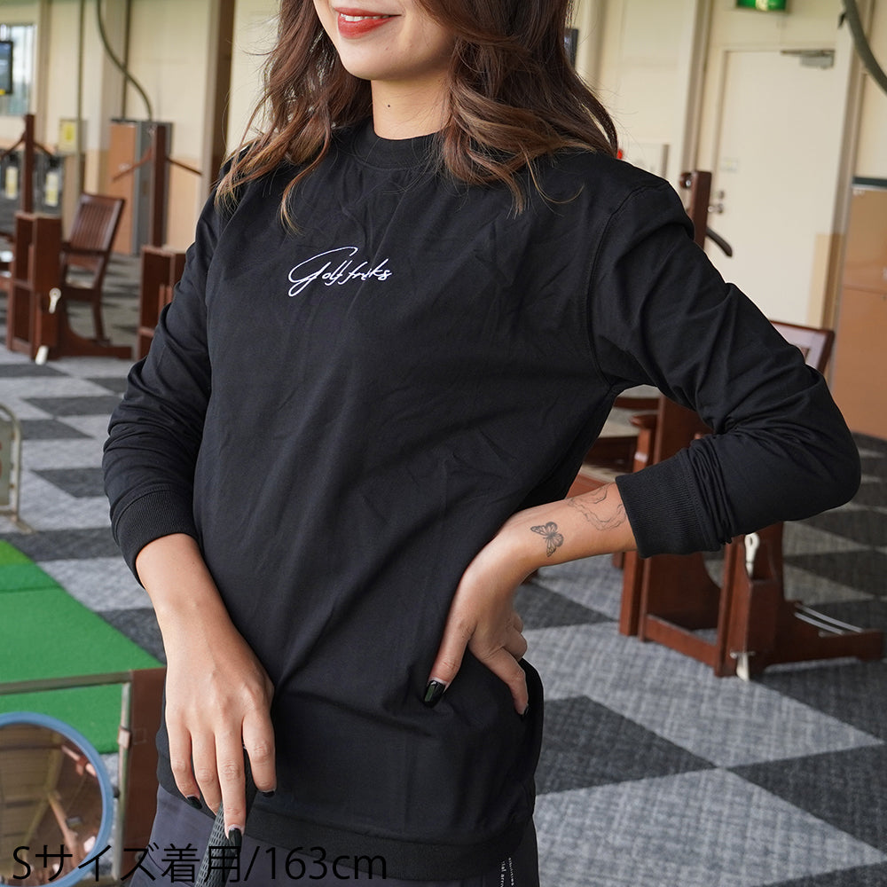 Mockneck back design long sleeve shirts