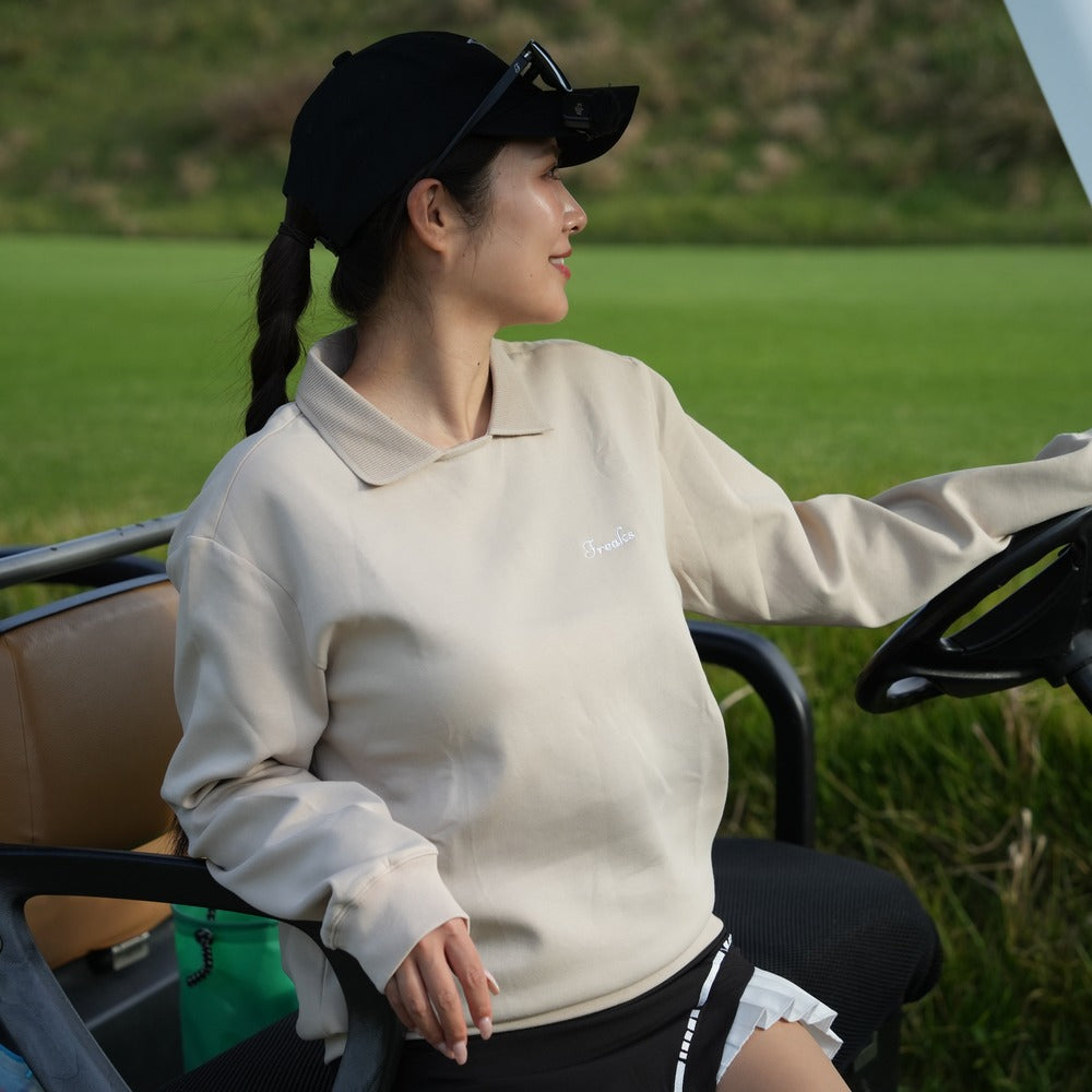 RIB COLLAR SWEAT SHIRT