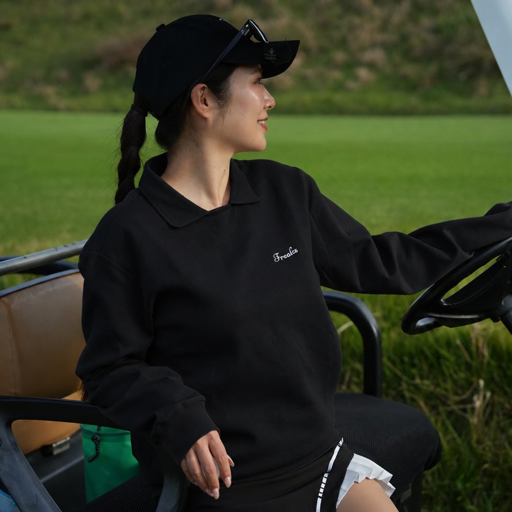 RIB COLLAR SWEAT SHIRT