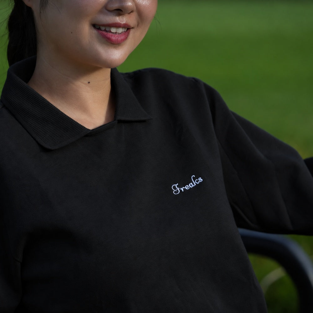 RIB COLLAR SWEAT SHIRT