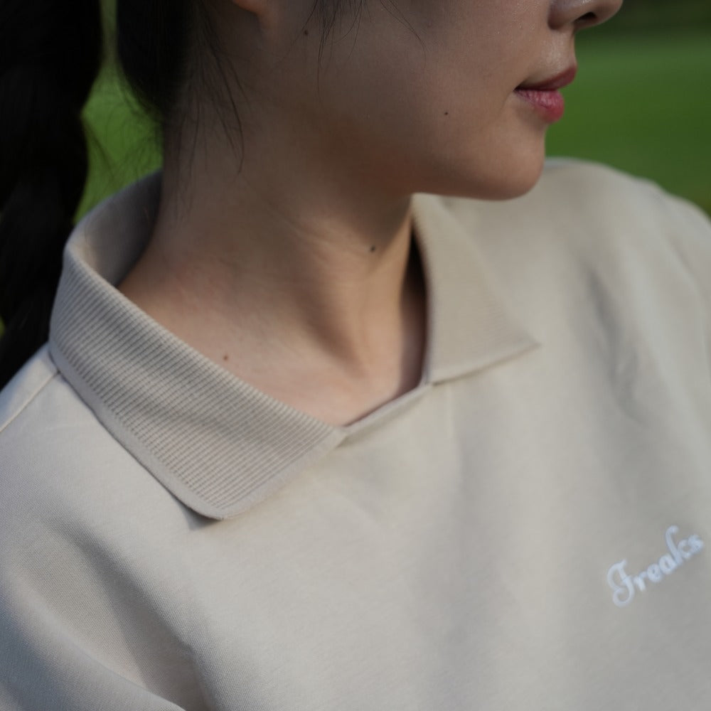RIB COLLAR SWEAT SHIRT