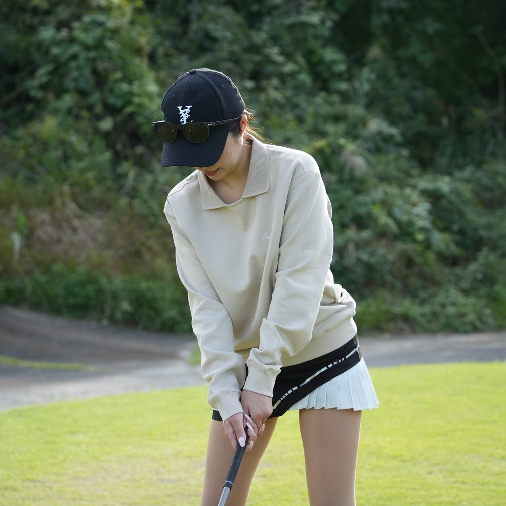 RIB COLLAR SWEAT SHIRT