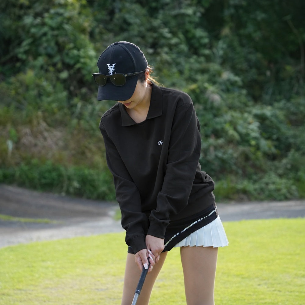 RIB COLLAR SWEAT SHIRT