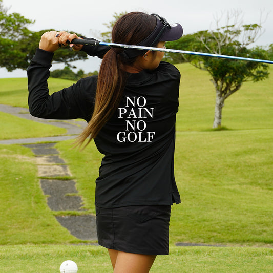 No pain No golf mock neck shirts long sleeve