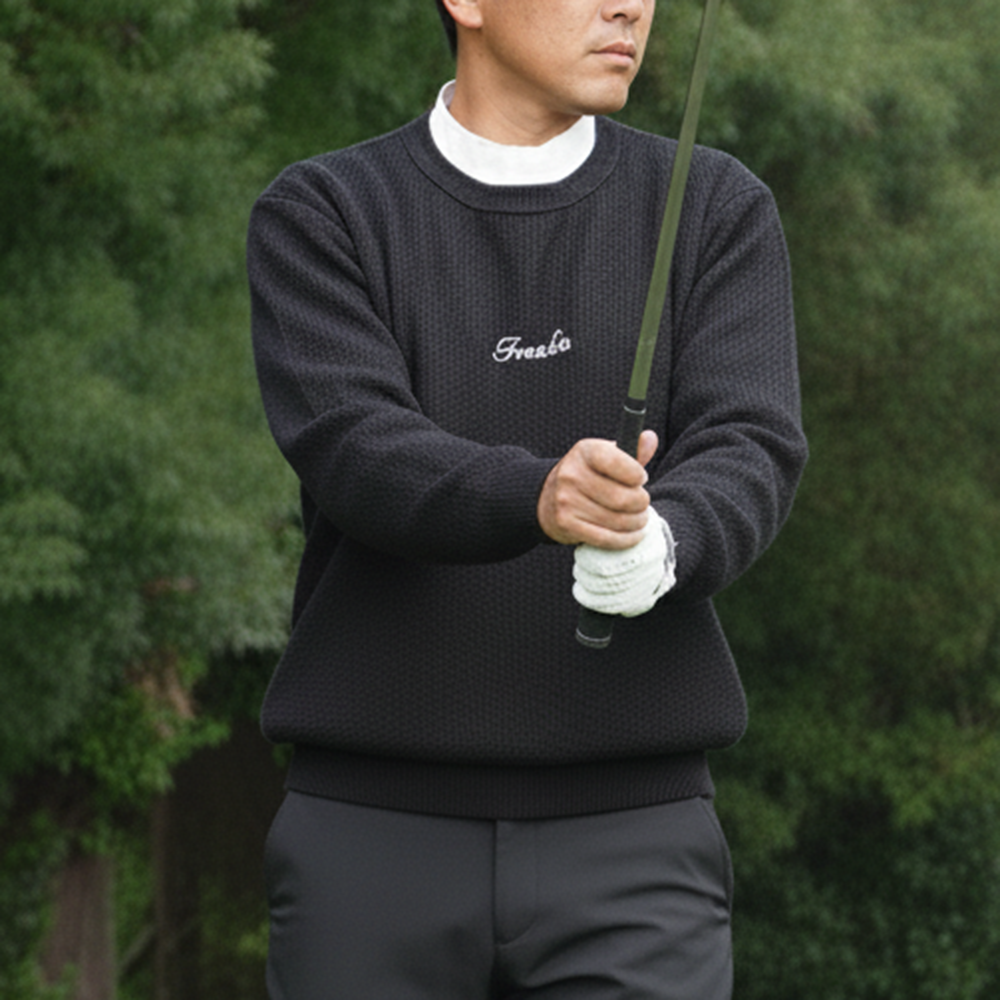 Freaks Layered Mock Neck Knit Sweat