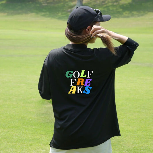Multi-color logo mock neck Long Sleeve