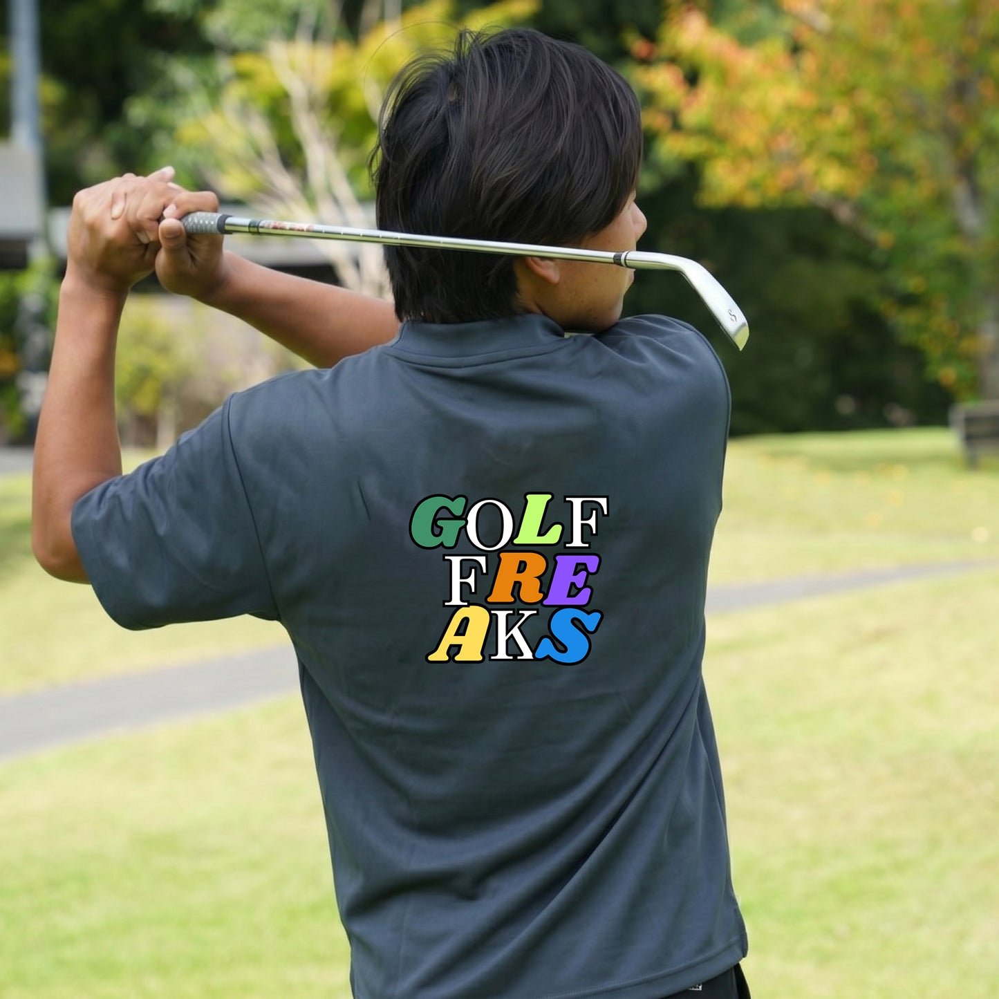 Sweat-proof Multi-color logo mock neck Shirts