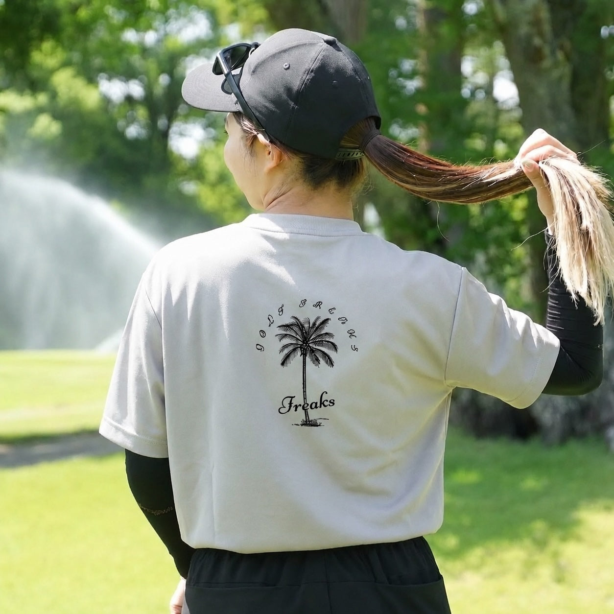 Sweat-proof Palm Tree Mockneck Shirts