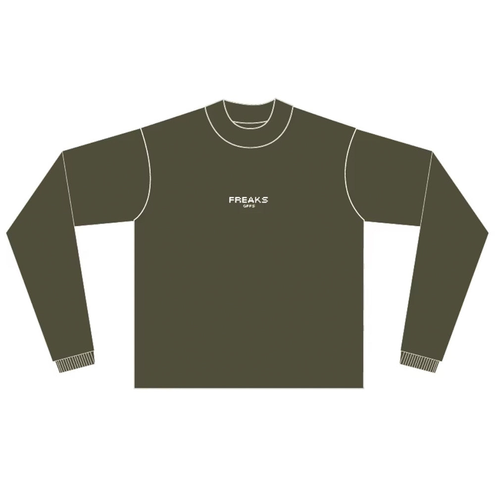 8bit logo mock neck long sleeve